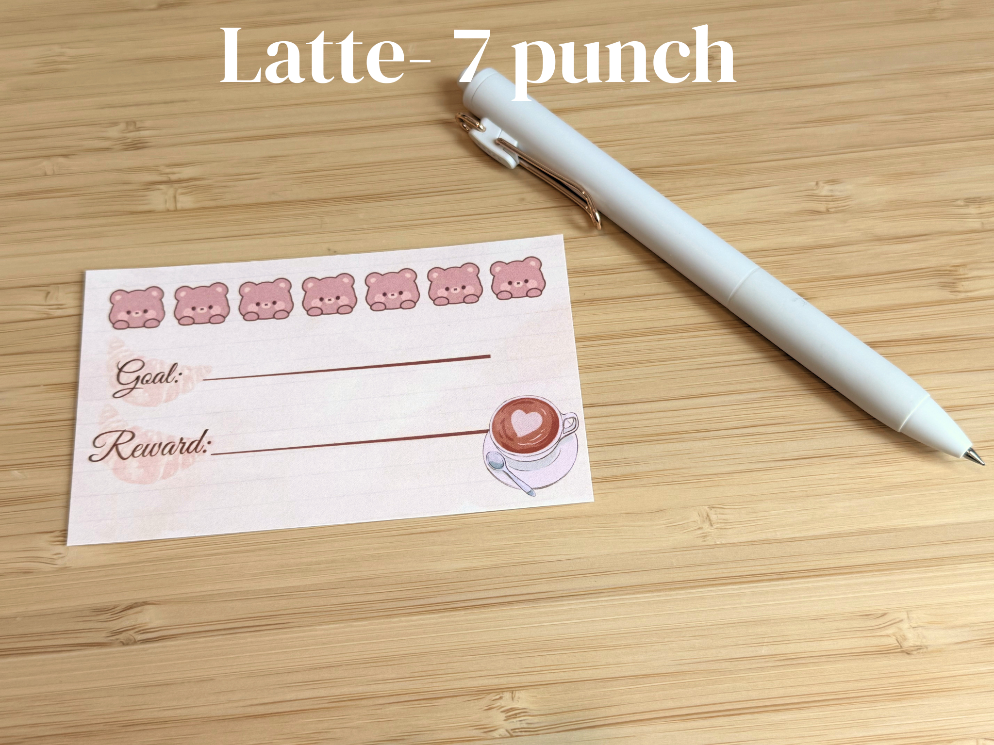 Goal Punch Card- Physical Set of 5 Cards Shipped by Mail - Image 6