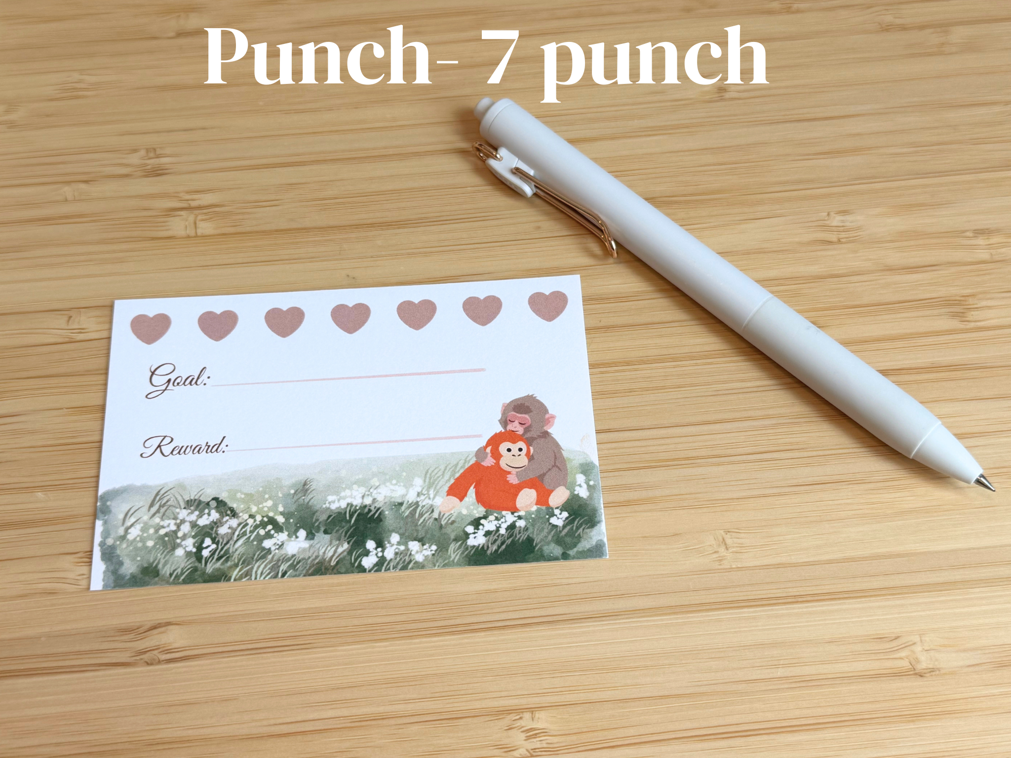 Goal Punch Card- Physical Set of 5 Cards Shipped by Mail - Image 7
