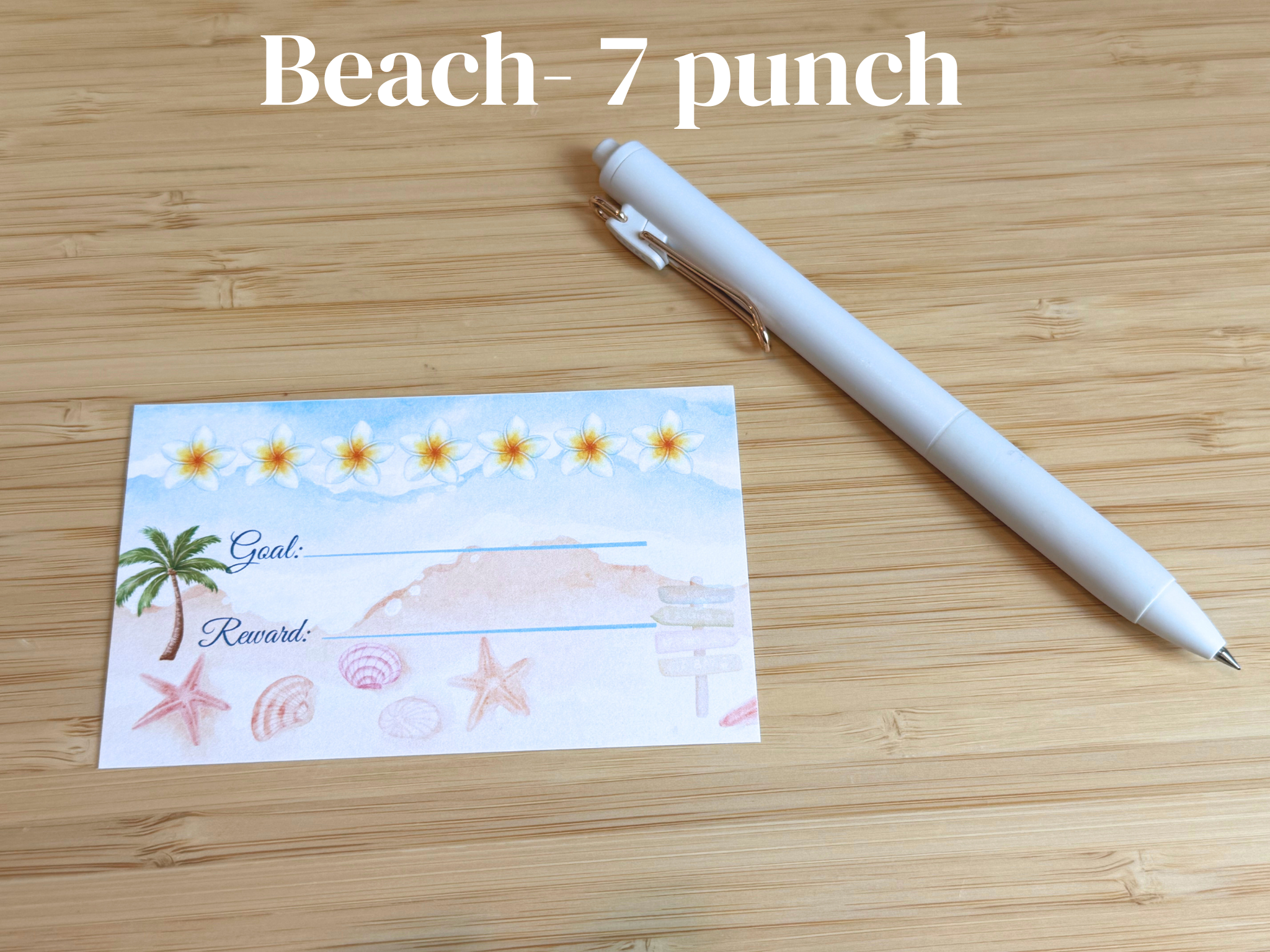 Goal Punch Card- Physical Set of 5 Cards Shipped by Mail - Image 4